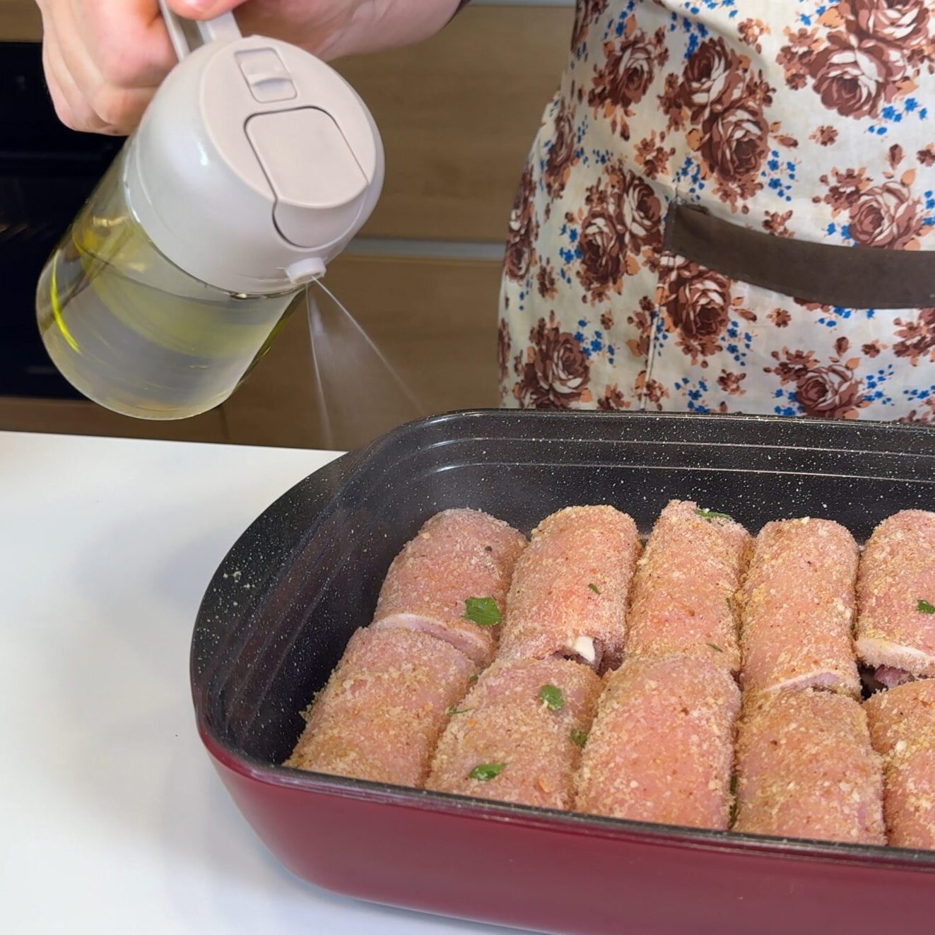 Involtini di lonza ripieni al forno
