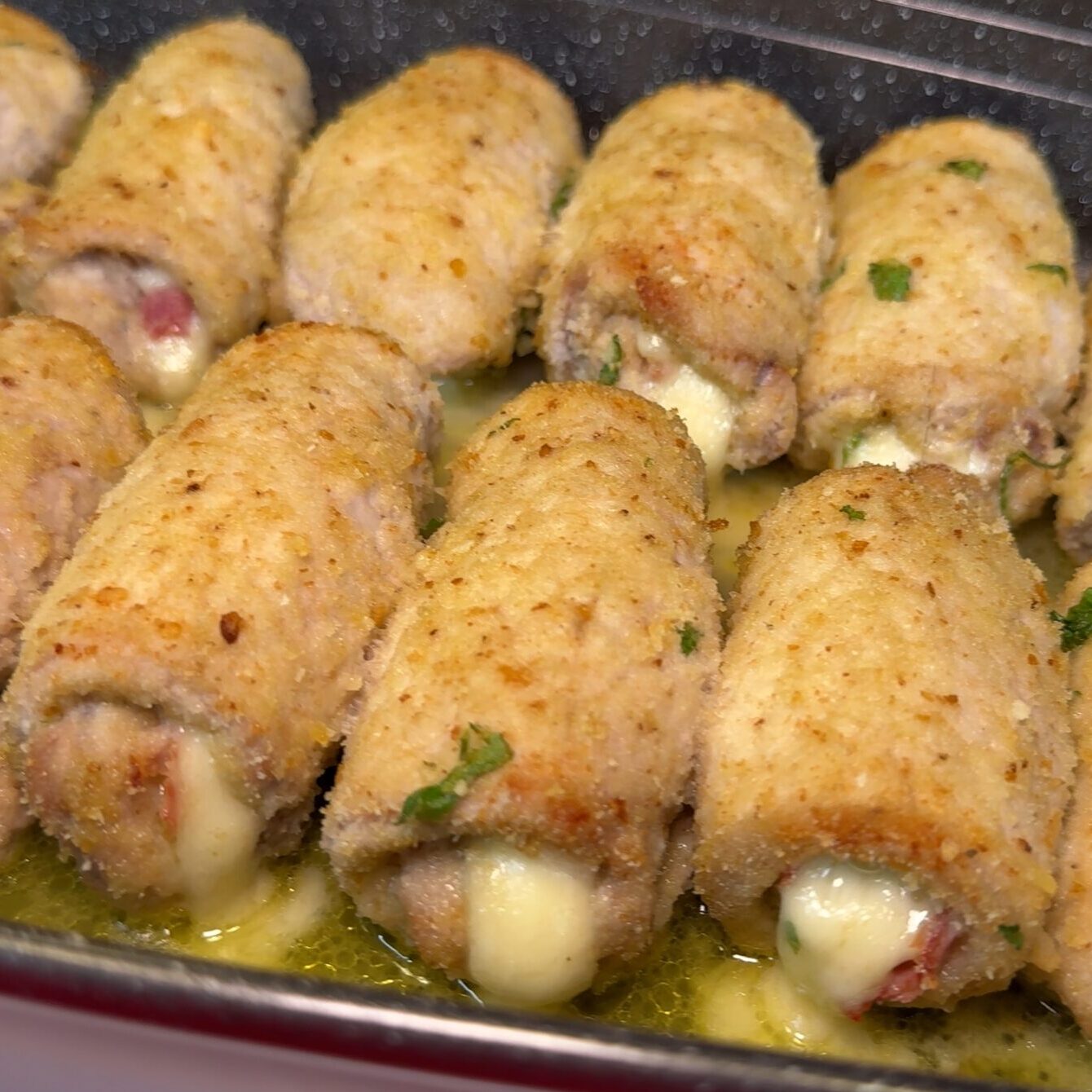 Involtini di lonza ripieni al forno