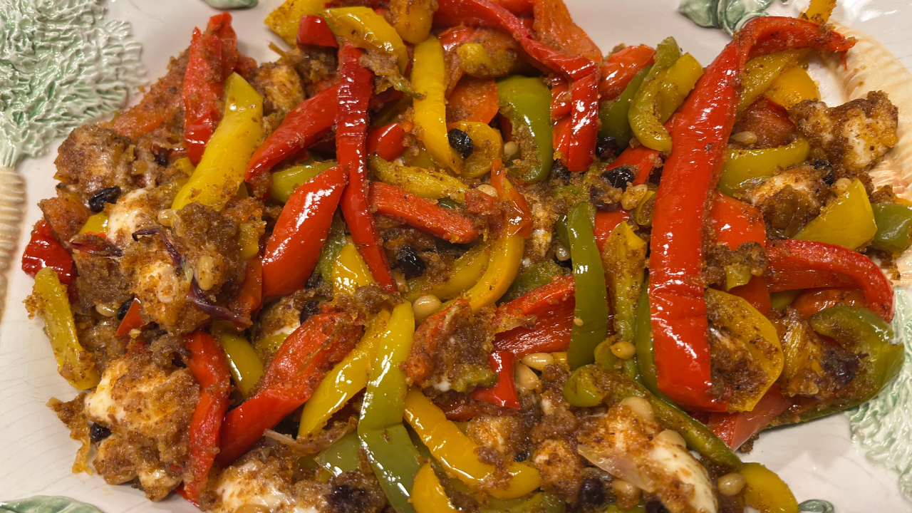 Peperoni con mollica tostata